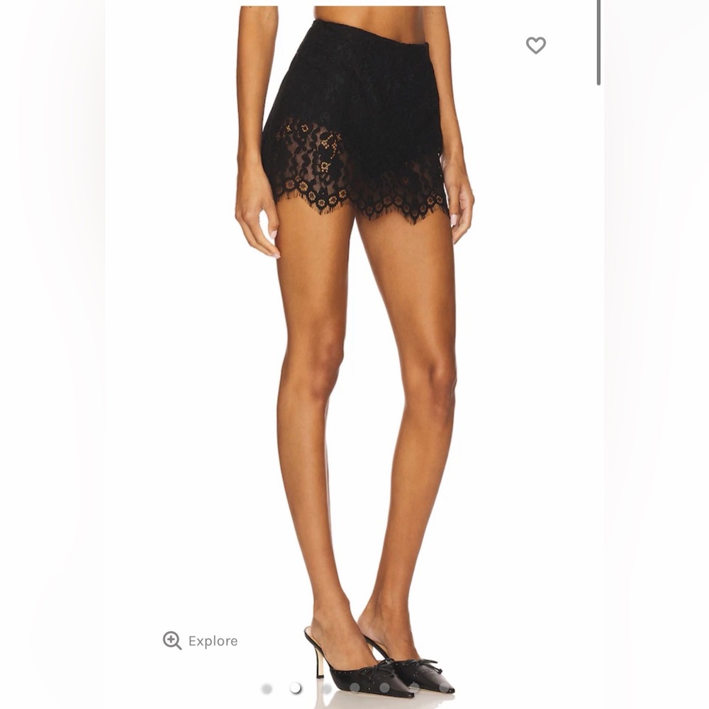Revolve AFRM Black Lace High Waist Presley Skirt XS - Picture 3 of 8